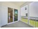 View from a covered porch with sliding door access to the home's interior at 269 Marvel Dr # 138, Rolesville, NC 27571