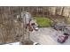 Aerial view of detached garage, outbuildings and parking area at 3405 Wilsons Mills Rd, Smithfield, NC 27577