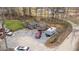 Aerial view of outbuildings, vehicles and parking area at 3405 Wilsons Mills Rd, Smithfield, NC 27577