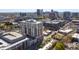 An aerial view of condo in urban setting with other high-rise buildings in the background at 400 W North St # 804, Raleigh, NC 27603