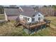 Spacious back deck with outdoor furniture perfect for entertaining at 4420 Bunton Swaim Rd, Liberty, NC 27298