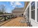 Outdoor deck with wood flooring, built-in grill, and scenic views at 4420 Bunton Swaim Rd, Liberty, NC 27298