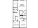 Upstairs floor plan displaying the primary bedroom, bath, two additional bedrooms, walk-in closets, and laundry area at 600 Hedrick Ridge Road # 306, Cary, NC 27519