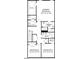 Detailed floor plan of upper level showing bedrooms, bathrooms, walk in closets, and laundry room at 600 Hedrick Ridge Road # 312, Cary, NC 27519