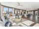 Open concept living room and kitchen with modern decor and hardwood floors at 600 Hedrick Ridge Road # 312, Cary, NC 27519