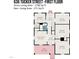 This is the floor plan for the first floor of 636 Tucker Street at 636 Tucker St, Burlington, NC 27215