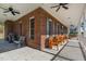 Covered outdoor area with ceiling fans and seating at 6404 Pulley Town Rd, Wake Forest, NC 27587