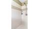 Shower featuring neutral tile with a contrasting accent and chrome shower head at 6404 Pulley Town Rd, Wake Forest, NC 27587
