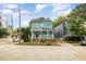 Two-story home with a covered porch, brick foundation, and attractive landscaping at 101 N Bloodworth St, Raleigh, NC 27601