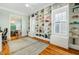 Office space features built-in bookshelves and natural light at 101 N Bloodworth St, Raleigh, NC 27601