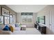 Comfortable living room with bright natural light, and comfortable sectional sofa at 106 Craig Point Dr, Clayton, NC 27520
