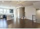 Living room with hardwood floors and open concept floorplan at 2015 Trident Maple Ln, Chapel Hill, NC 27517