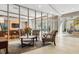 Inviting lobby area with seating, a coffee table, and access to amenities at 222 Glenwood Ave # 608, Raleigh, NC 27603