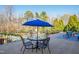 Outdoor patio with seating and a backyard view with pool at 2421 Acanthus Dr, Wake Forest, NC 27587