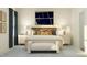 Comfortable bedroom with a plush bed, stylish bedside tables, and decorative artwork at 244 St Andrews Dr, Zebulon, NC 27597