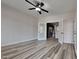 Bright living room showcasing beautiful floors and a doorway to the kitchen at 257 Swann Trl, Clayton, NC 27527