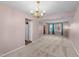 The home's dining room offers big windows and access to the kitchen at 300 Pate St, Apex, NC 27502
