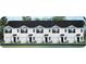 New construction townhomes feature white siding, black roof and shutters, and individual garages at 523 Fife Ct, Gibsonville, NC 27249