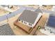 Aerial view of home with fenced backyard and patio at 629 Kenyon Spring Dr, Zebulon, NC 27597