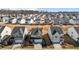 Expansive aerial view of a new home community showcasing modern homes with well-maintained lawns and inviting curb appeal at 917 Matterhorn Dr, Fuquay Varina, NC 27526