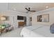 Primary bedroom boasts a trey ceiling, modern furnishings and a large walk-in closet at 917 Matterhorn Dr, Fuquay Varina, NC 27526