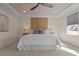 Inviting main bedroom with soft lighting, decorative ceiling, plush carpet, and neutral tones at 917 Matterhorn Dr, Fuquay Varina, NC 27526