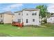 Exterior of home showcasing a well-maintained backyard with lush green grass and a back deck at 1106 Bellenden Dr, Durham, NC 27713
