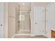 Bathroom featuring a glass-enclosed shower at 1106 Bellenden Dr, Durham, NC 27713