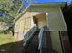 Backyard with covered back door at 116 Dunstan Ave, Durham, NC 27707