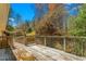 Wooden deck with a railing and a view of the backyard, perfect for outdoor relaxation and entertaining at 1405 N Sellars Mill Rd, Burlington, NC 27217