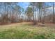 Expansive backyard with mature trees, providing shade and privacy for outdoor activities and relaxation at 173 Allie Dr, Garner, NC 27529