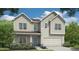 Charming two-story home with white siding, stone accents, lush landscaping, and an attached two-car garage at 190 Cribbs Ln, Middlesex, NC 27557