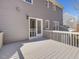 Exterior view of the back deck with access to the home at 1961 Indianwood Ct, Raleigh, NC 27604