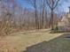 Spacious backyard with an area of grass, and forest views at 1961 Indianwood Ct, Raleigh, NC 27604
