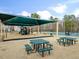 Community recreation area with playground, tennis courts, picnic tables and green space at 1961 Indianwood Ct, Raleigh, NC 27604