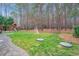 Backyard with playset and net at 204 Dartmoor Ln, Raleigh, NC 27614