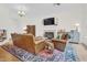 Spacious living room with hardwood floors, fireplace, and leather furniture with comfortable seating, and bright natural lighting at 204 Dartmoor Ln, Raleigh, NC 27614