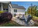 Scenic backyard with a fire pit and lounge area at 222 Friesan Way, Rolesville, NC 27571