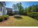 Expansive backyard featuring a trampoline at 222 Friesan Way, Rolesville, NC 27571