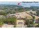 Aerial view of property surrounded by trees near Henderson Point at 248 Dutches Ln, Henderson, NC 27537