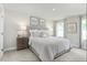 Serene main bedroom with soft lighting, plush bedding, and coordinated decor creating a relaxing retreat at 26 Artesa Ct, Fuquay Varina, NC 27526
