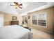 Spacious main bedroom featuring vaulted ceilings, carpet and ample natural light at 3659 Coach Lantern Ave, Wake Forest, NC 27587