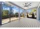 A large screened porch provides an outdoor space for relaxing and entertaining at 3727 Bellevue Rd, Raleigh, NC 27609