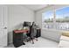 Bedroom with desk setup, great natural light, and a view to the exterior at 5818 Humanity Ln, Raleigh, NC 27616