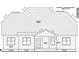 Blueprint of the front elevation showing key dimensions, siding, and brick veneer at 70 Prency Ln, Middlesex, NC 27557