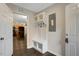 Entryway featuring built-in storage and coat hooks, offering practical organization at 765 Townsville Landing Rd, Henderson, NC 27537