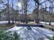 Spacious backyard with a custom patio and stone fire pit, perfect for outdoor entertaining at 138 Parkdale Ln, Clayton, NC 27520