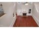 Bright living room with fireplace and hardwood floors, offers a cozy yet elegant gathering space at 138 Parkdale Ln, Clayton, NC 27520