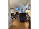 Cozy living room with hardwood floors, a fireplace, and comfortable seating at 254 Pedernales Dr, Smithfield, NC 27577