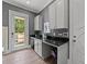 Well-organized mudroom with sleek countertops, custom cabinets, and a convenient exterior door at 2710 Cambridge Rd, Raleigh, NC 27608